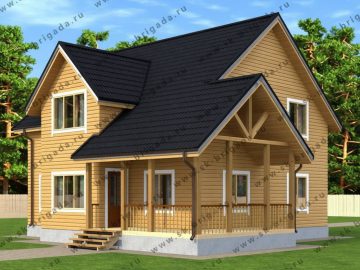 Деревянный сруб дома 10х10 из бруса