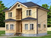 Двухэтажный дом 7х9 из профилированного бруса