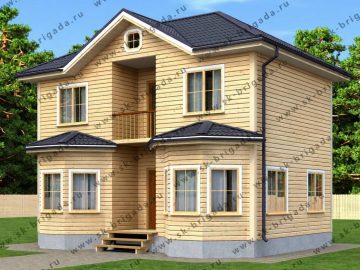 Двухэтажный дом 7х9 из профилированного бруса