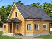 Дом 7 на 10 с мансардой из бруса