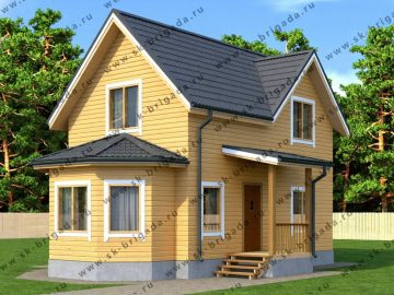 Дачный дом из бруса 6х8