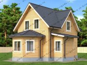 Дом из бруса 6 на 9 с эркером