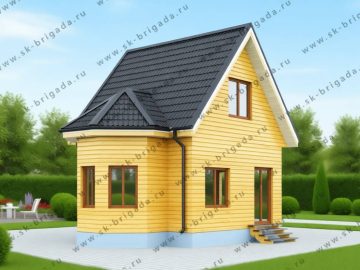 Брусовой дом 6 на 7 из калиброванного бруса