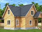 Одноэтажный дом из бруса 10х12 с мансардой