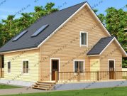 Дом из бруса 10 на 11 с мансардой