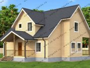 Деревянный дом с баней под одной крышей