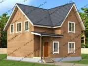 Дом из бруса с крыльцом