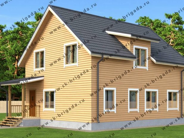 Дом-баня 8х10 из профилированного бруса под ключ