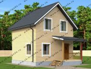 Дом из бруса 6 на 6 в полтора этажа