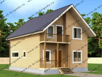 Двухэтажный дом из бруса 7 на 10