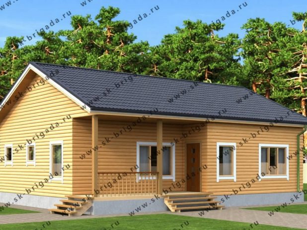 Одноэтажный дом — баня из бруса под ключ