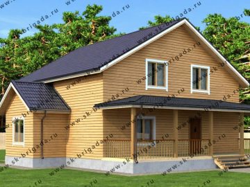 Дом из бруса 10х10 с мансардой