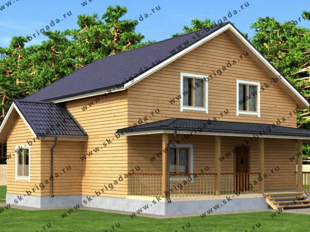 Дом из бруса 10х10 с мансардой под ключ