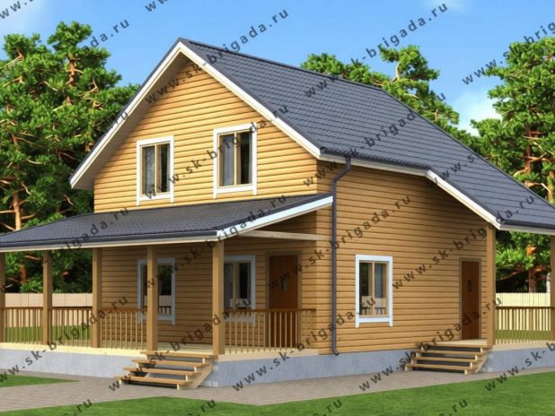 Дом из бруса с топочной и санузлом под ключ