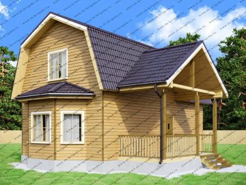 Дом из бруса 6 на 10 с мансардой