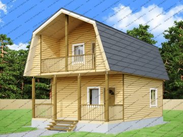 Садовый дом с верандой и санузлом