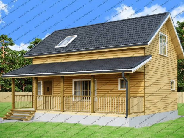 Дом 6х9 с сауной из профилированного бруса под ключ