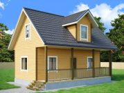 Дом из бруса 4,5 на 9 с террасой