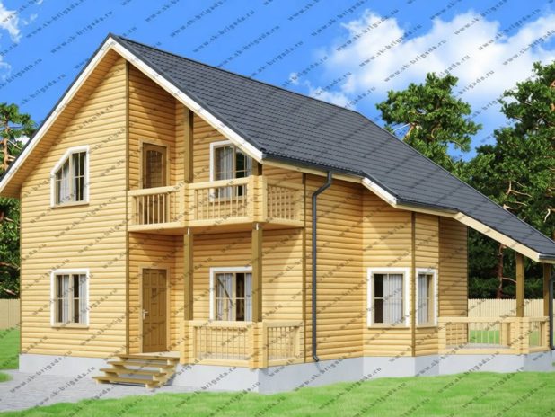 Дом из профилированного бруса со вторым светом под ключ