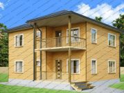 Двухэтажный дом из бруса 9х10