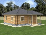 Одноэтажный дом 8х8 из профилированного бруса