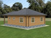 Одноэтажный дом 8х8