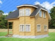 Коттедж 6 на 8 из бруса