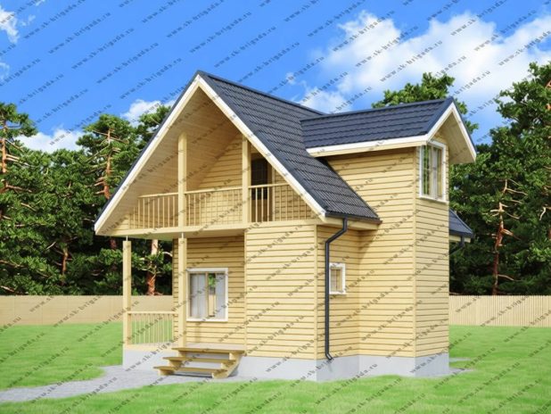 Двухэтажный садовый домик 6х7,5 под ключ