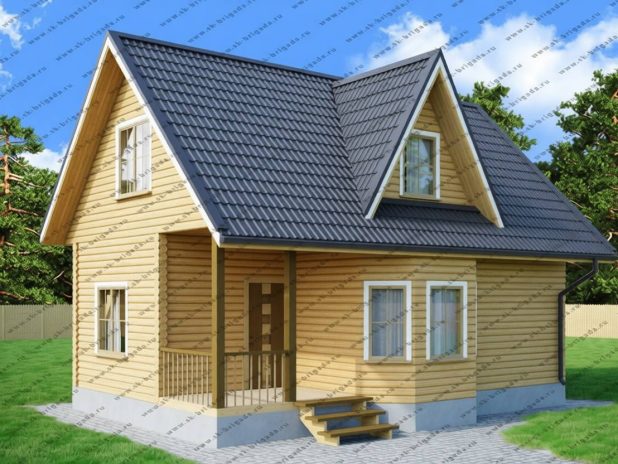 Дачный дом с мансардой 6х9 под ключ