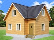 Мансардный дом из бруса 8х8