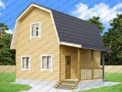 Дом из бруса 6 на 7 с 3 спальнями