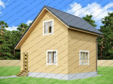 Дачный дом 6х7 с мансардой