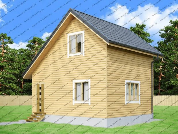 Дачный дом 6х7 с мансардой под ключ