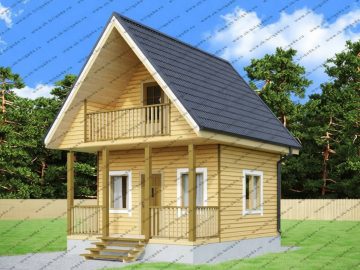 Дом из бруса 4х6 с мансардой