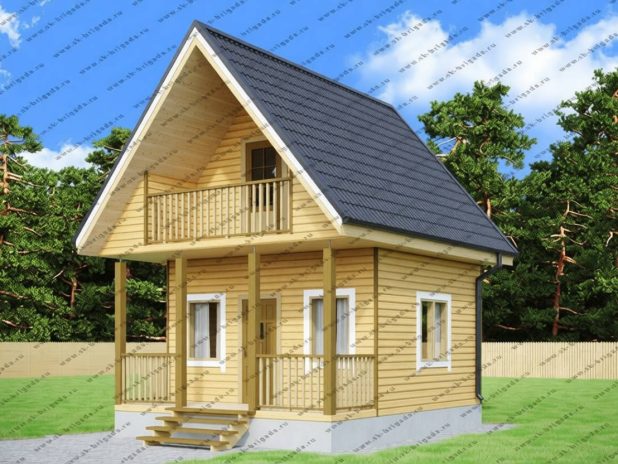 Дом из бруса 4х6 с мансардой под ключ