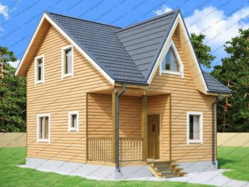 Типовой проект дачного дома из бруса