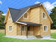 Двухэтажный сруб дома 8х8