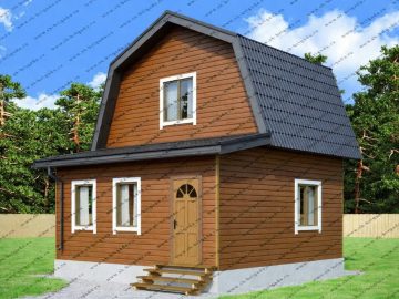 Дом из бруса 4х6 с верандой