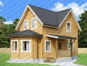 Дачный дом из бруса с эркером