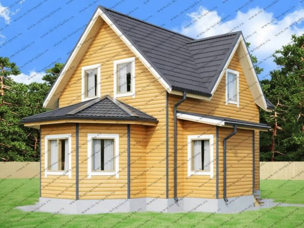 Двухэтажный дом 6х7 из бруса под ключ