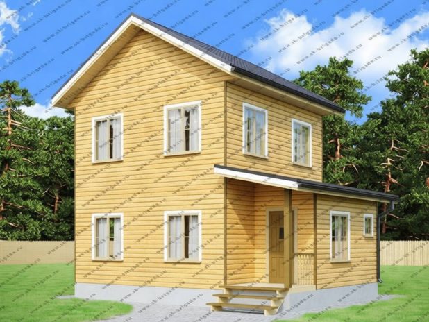 Двухэтажный дом из бруса 6х8 под ключ