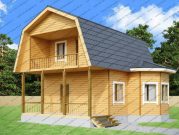 Дом из бруса 6 на 8 с эркером