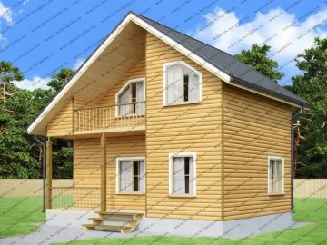 Дом 6х8 из бруса 150х150 и 200х200