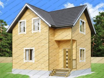 Дома из профилированного бруса с фронтонами из бруса