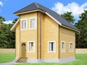 Дом из бруса полуторным этажом