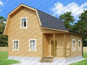 Дачный дом 7х9 с мансардой и верандой