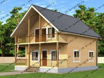 Дом из профилированного бруса 7,5 на 10