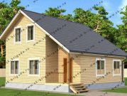 Дом из бруса 8 на 9 с 3 спальнями