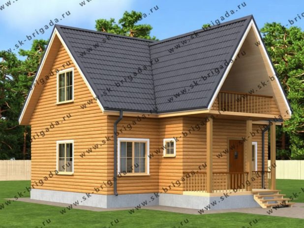 Дом из бруса 9х9 с мансардой под ключ