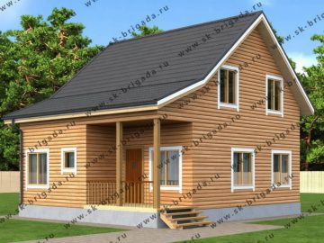 Дом из бруса 7,5 на 9